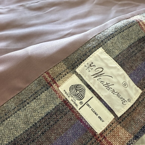 VTG Retro Prep Wool Plaid Blazer Womans 8 Preppy New England Old Money Mod - Picture 8 of 10